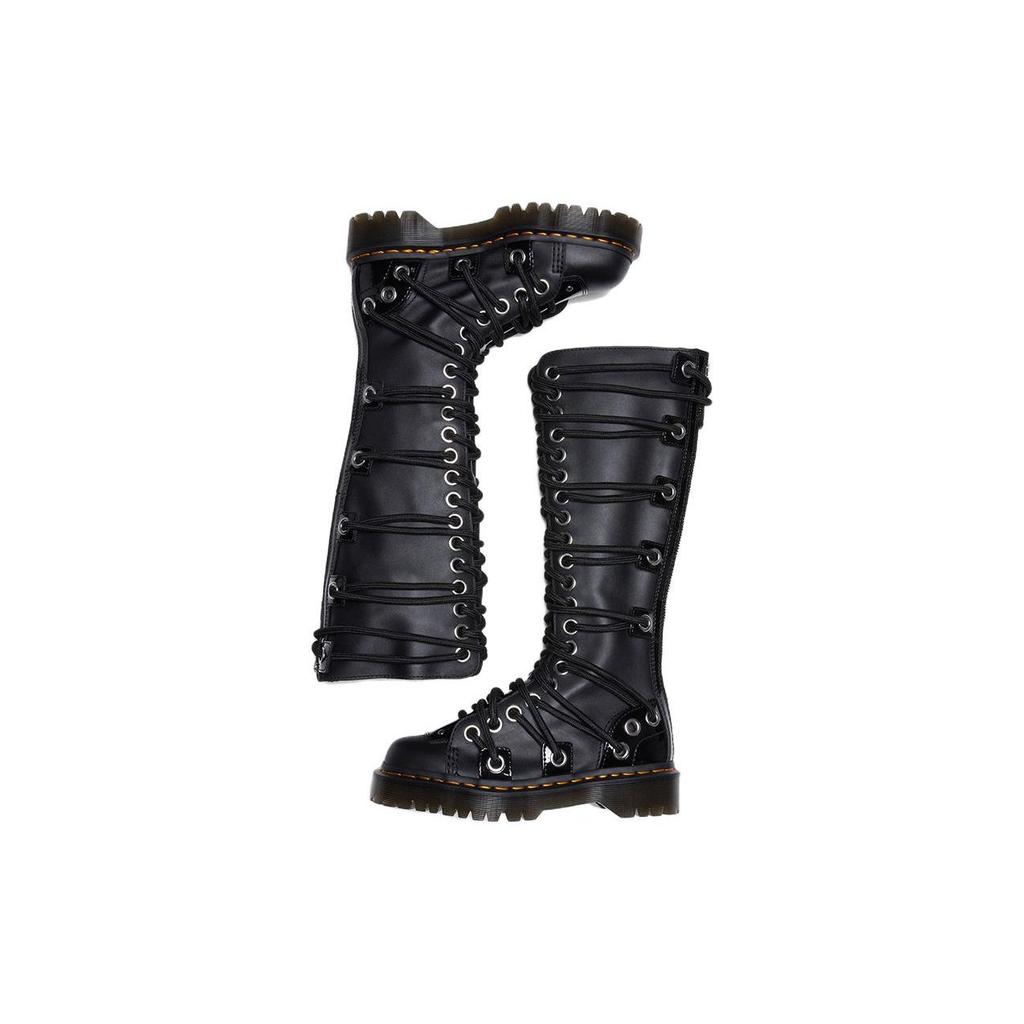 Dr. Martens Daria 1B60 Bex Leather Cross Strap Knee High Boots Women Boots Black 30798001