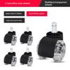 Silent Rubber Office Chair Swivel Caster Wheels 1/5Pcs Universal Easy to Replace Non-Scratch for All Floor Types