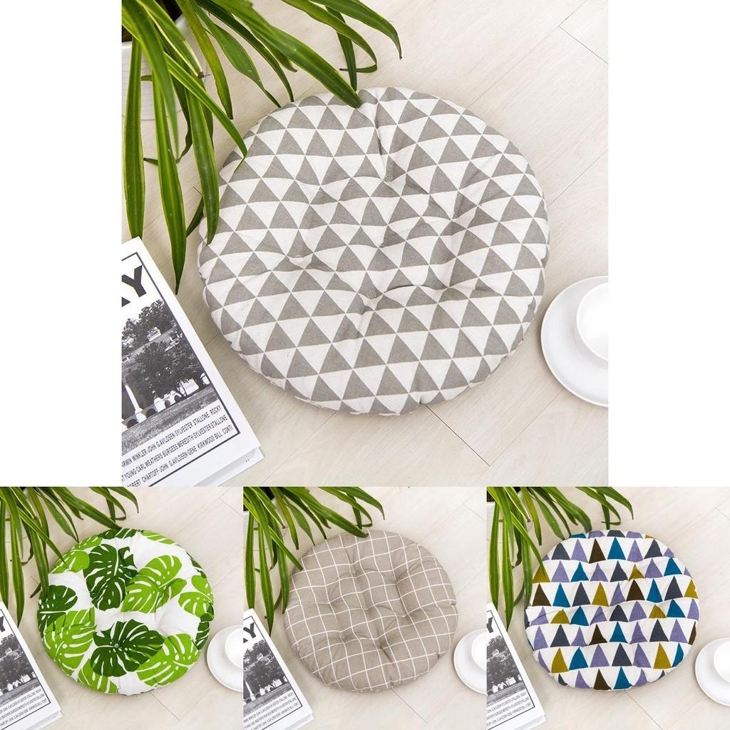 Luxurious Cotton Linen Round Cushions For Dining Chairs And Garden Floor Mats