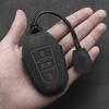 Suede Leather Car Key Case  For Peugeot 2008 3008 308 408 508 4008 5008 For Citroen C4 C6 C3-XR Key chain Accessories