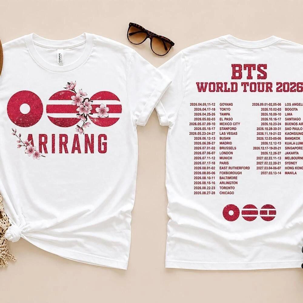 BTS Arirang Welttournee Muster geeignet für Männer und Frauen S white