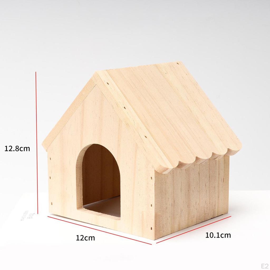 Cozy Retreat for Small Pets: Wooden Hideaway Cabin Hamsters, Gerbils, and More