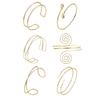 Geometric Open Metal Bangle Set: European & American Style Hand Jewelry