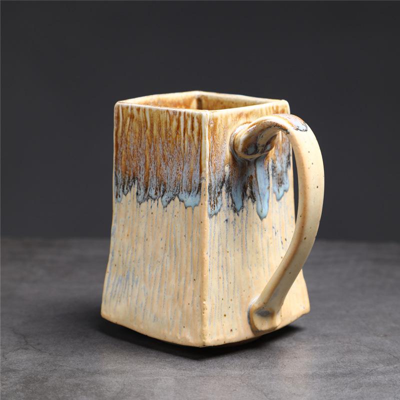 Large Capacity Ceramic Cup Large Creative Kiln Change Supply Water Cup Retro Coffee Cup