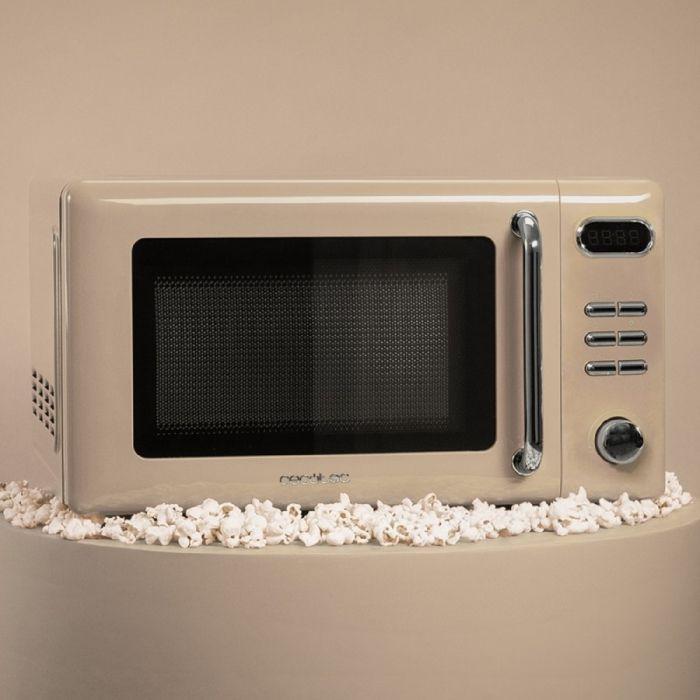 Cecotec Micro-ondes Numérique avec Grill de 20 L Proclean 5110 Retro Beige: 700 W 5 Niveaux Minuterie 8 Programmes