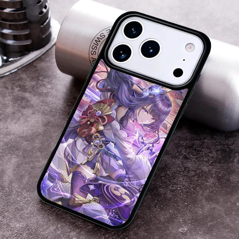 Raiden Shogun Baal Genshin Impact Phone Case for iPhone 17 16 15 Pro Max Air 14 13 12 11 Plus Shockproof Capa Cover