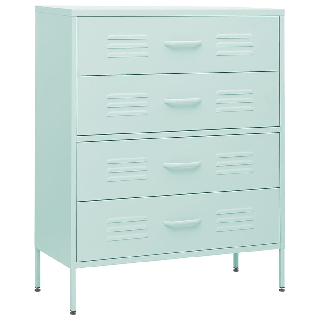 Minzgrünes Sideboard 80 x 35 x 101,5 cm Stahl