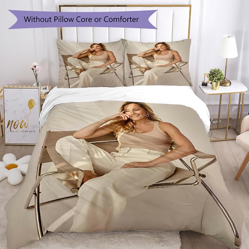 3-teiliges Helene Fischer Bettwäsche-Set Bettbezug Verschluss Enthält 1 Bettbezug & 2 Kissenbezüge, Weich und Bequem für Alle Jahreszeiten. 135cmx200cm