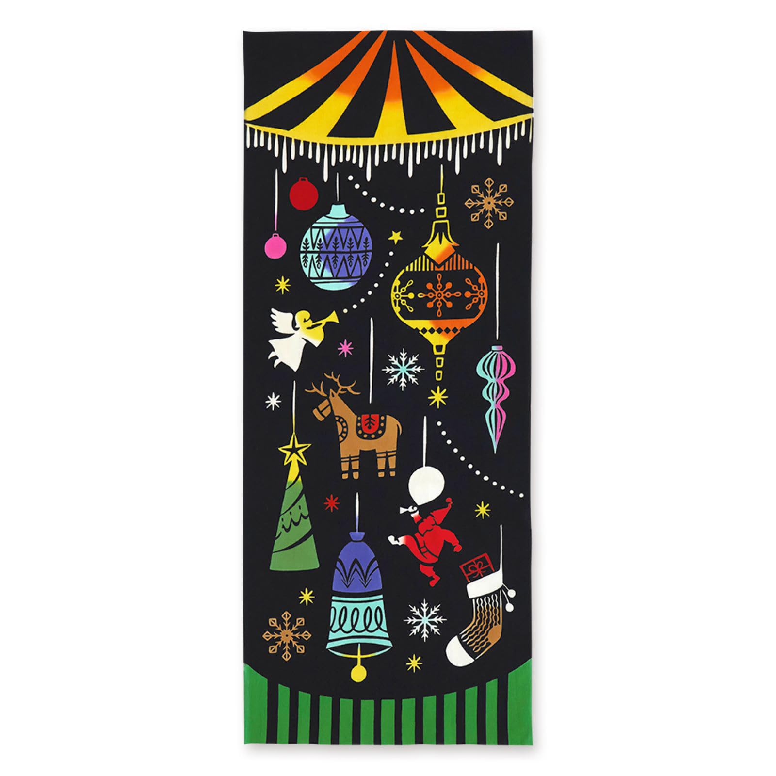 

Miyamoto Towel Miyamoto Kenema Tenugui Hand Christmas Go 35 x 90cm Made in Japan Chū-dyed (Japanese Towel) Marry Round Approx.
