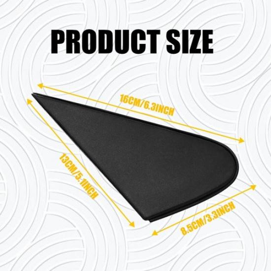 2Pcs Fit For Toyota RAV4 09-2012 Side Mirror Fender Corner Triangle Cover Trim B