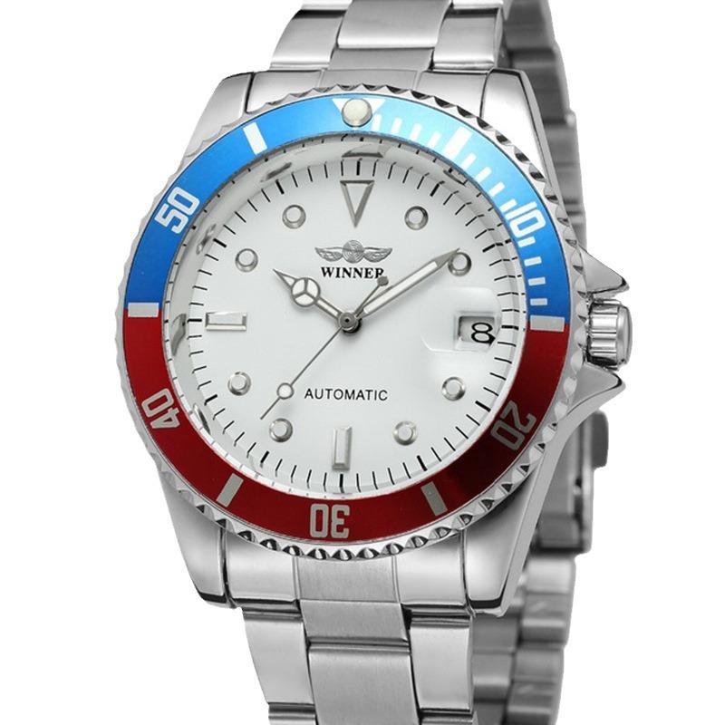 WINNER Classic Green Automatic Waterproof Mechanical Watch for Men & Women