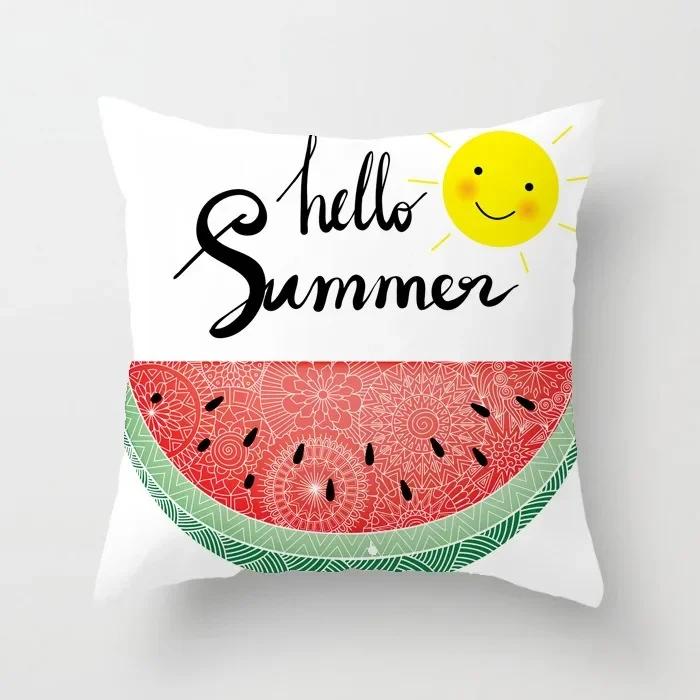 Luxury Home Decor Office Seat Cushion Cover Creative Cartoon Watermelon Banana Print Fashion Pillow Cover