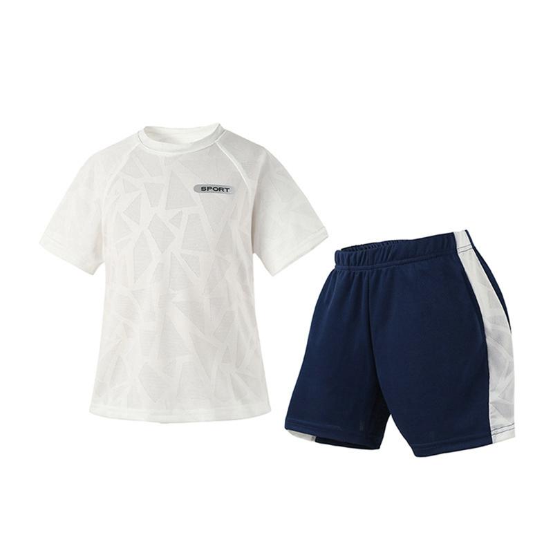 

4-13 Years Kids Summer Quick Dry Breathable Sport Clothes Set T-shirt and Shorts 4Y