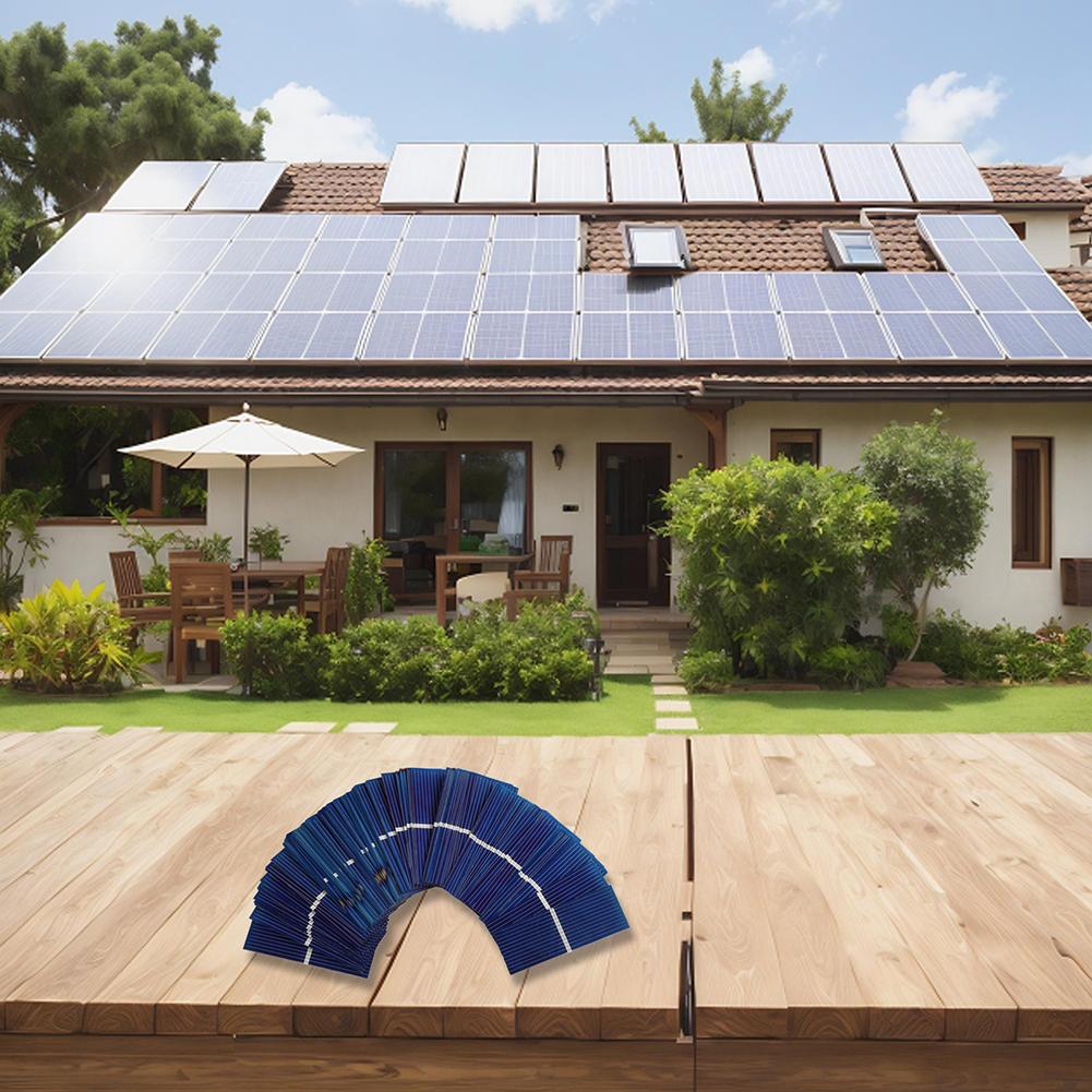100PCS 0.5V Mini Solar Cells For Solar Panels 39mmx19mm Polycrystalline Silicone Cells For Solar-powered Models Toys Displays