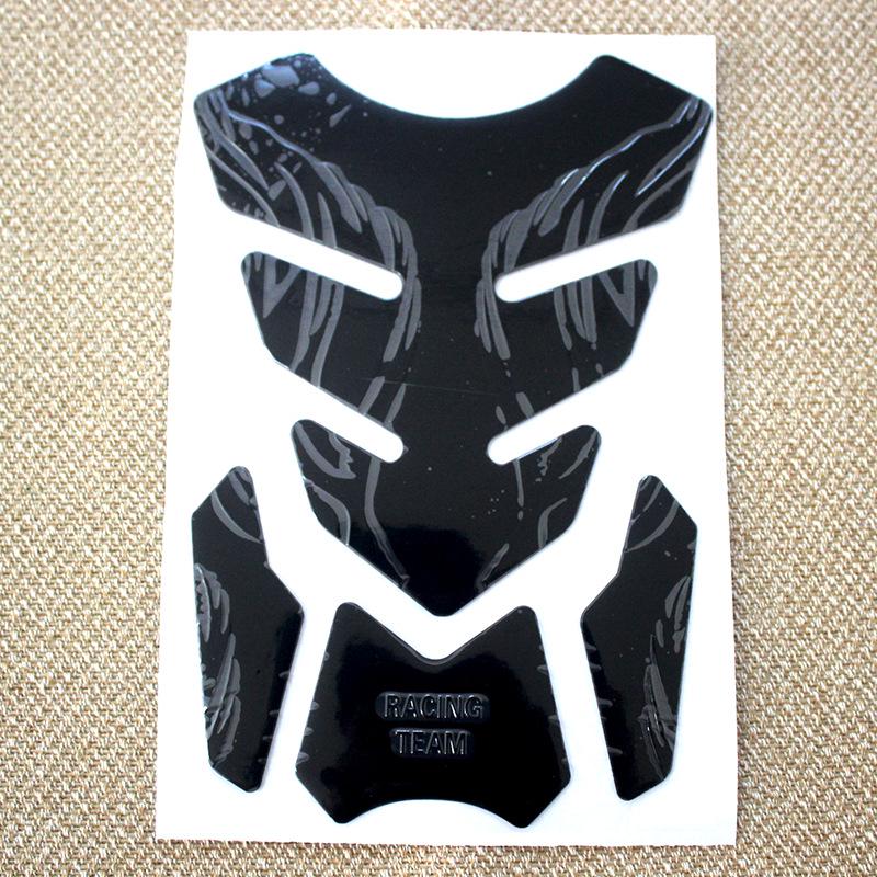 Motorcycle Tankpad Sticker Fishbone 3D Tank Pad Stickers Oil Gas Protector Cover Decoration Flame Motorcycle Accessories