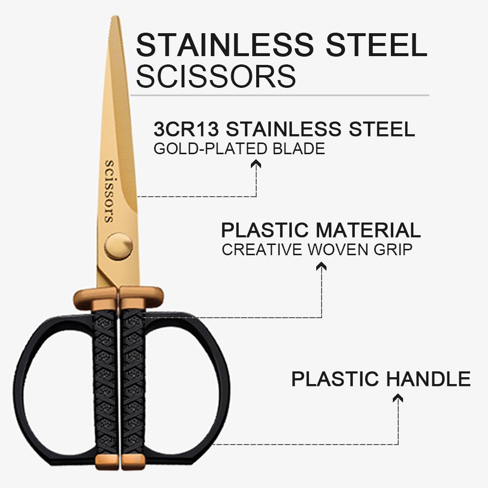 Stainless Steel Mini Handmade Scissors Plastic Handle Sewing Fabric Cutter For Home Office Multifunctional Scissor