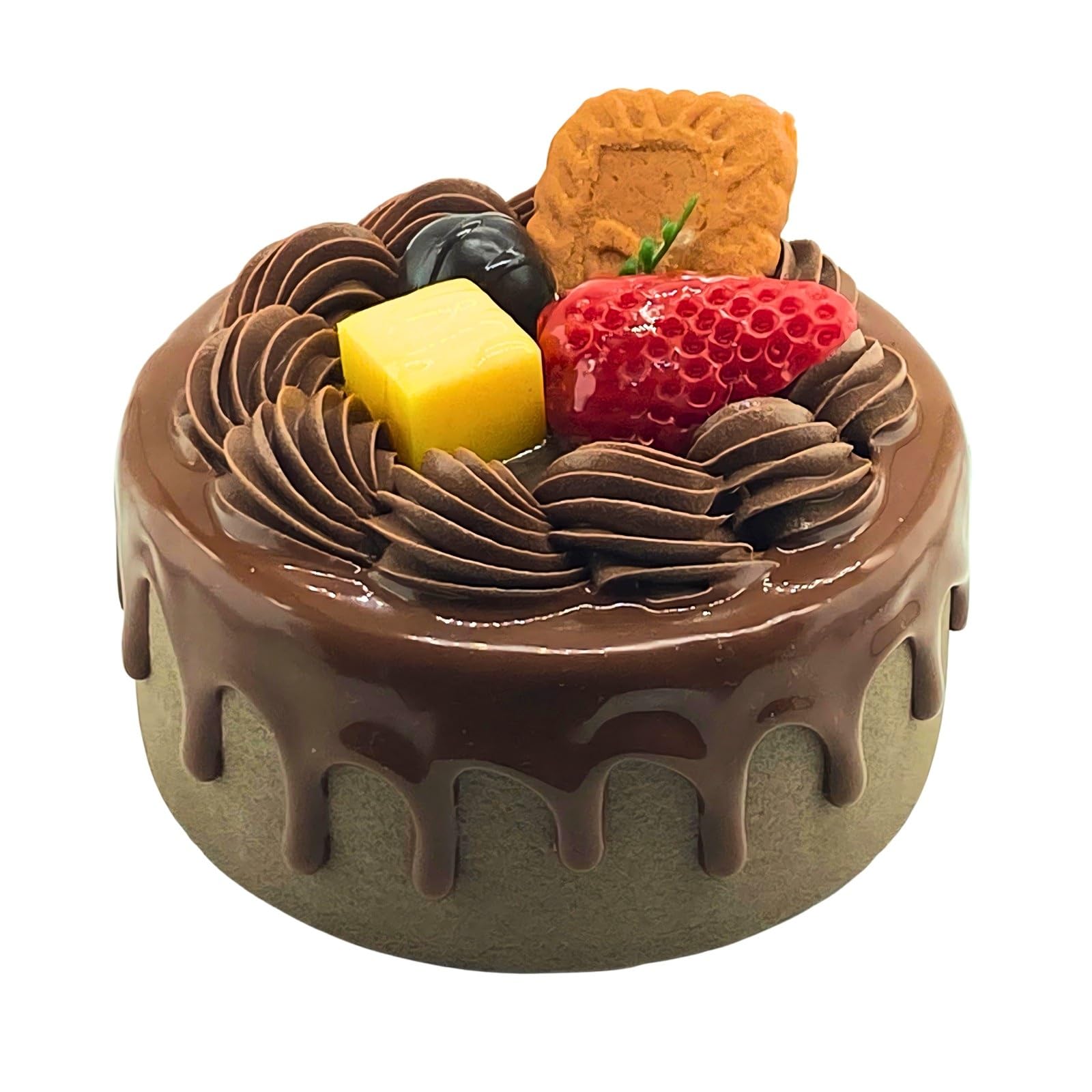 

Miaomyao Food Sample Dummy Cake Fake Cake Clay Cake Whole Cake Chocolate Cake Toy коричневый