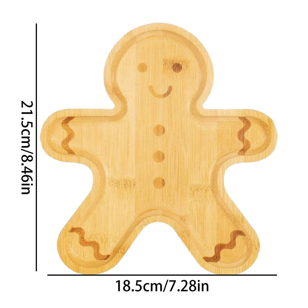Wooden Christmas Tray Christmas Snack Candy Dessert Plates Snack Fruit Meat Cheese Board Platter Kitchen Charcuterie Board