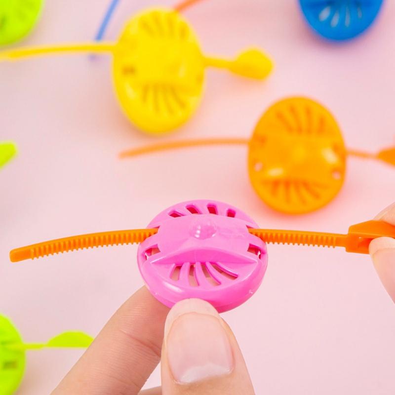 10Pcs Mini Cute Candy Color Pull Ruler Gyro Toy Classic Nostalgia Gyro Toys Parent-Child Interaction Two-Player Match Toys