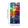 Static Cling Privacy Window Film Colorful Brick Decorative Window Stickers  Home Decoration