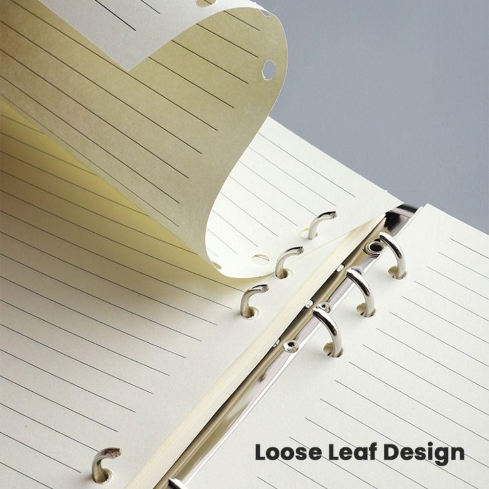 80Sheets Horizontal Line/Blank Notebook Refill Paper A5/A6/A7 6-hole Binder Inner Page  Gift