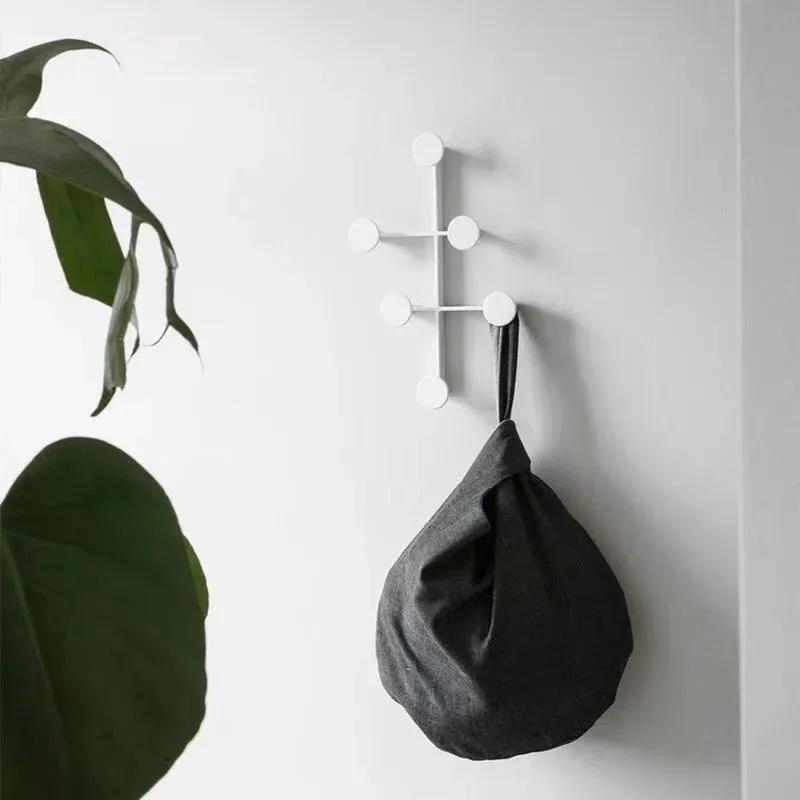 Modern Simple Coat Racks Nordic Wall Storage Organizer Hanger Clothes Storage Space Saving Shelf Metal Hanger Modular Furniture