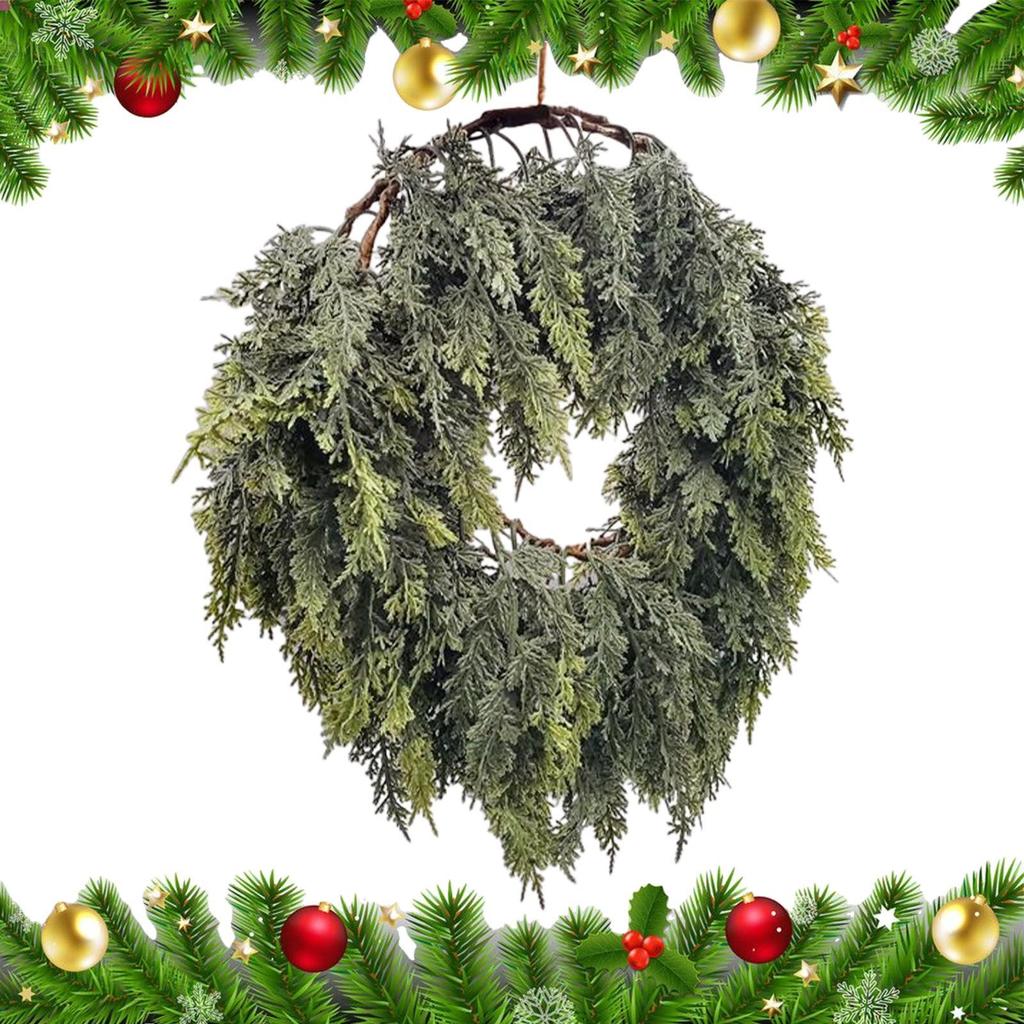 Cedar Garland Christmas Greenery Garland Realistic 5.91 Feet Greenery Holiday Decor for Table Fireplace Mantel Stair Railings