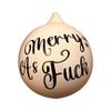 Vánoční vtipné urážlivé ozdoby - hrubé ozdoby, 2,5palcové hrubé vánoční ozdoby na stromeček, žertovné vánoční ozdoby na kouli, balíček sprostých ozdob s konopným lanem
