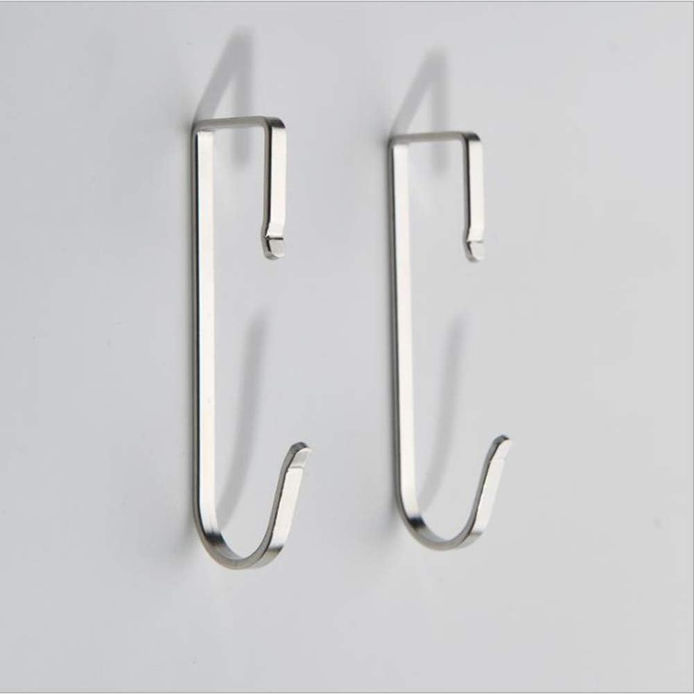 5Pcs Square Hooks, Stainless Steel Universal Hook, Utility Metal Hooks, Small Hanger for Home Kitchen Bathroom Bedroom Garden Office Hanging Pan Cup