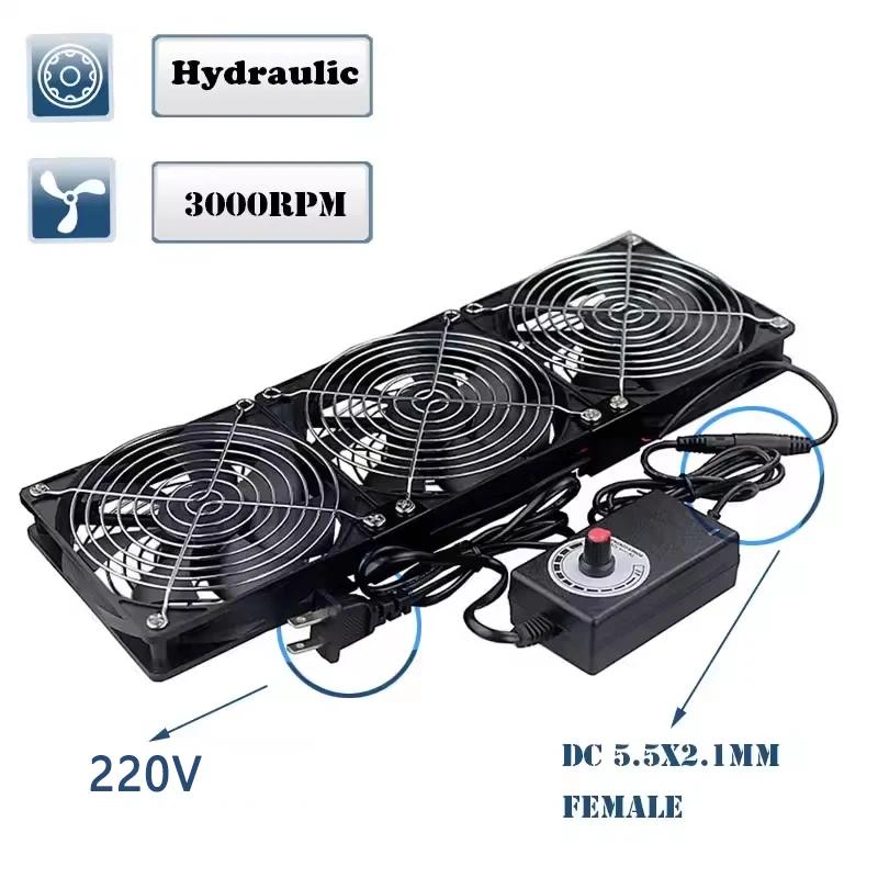High Speed 120mm PC Cooling Fan 3000RPM, PWM Controlled for BTC Mining Rig, GPU VGA Cooler, Computer Case Radiator