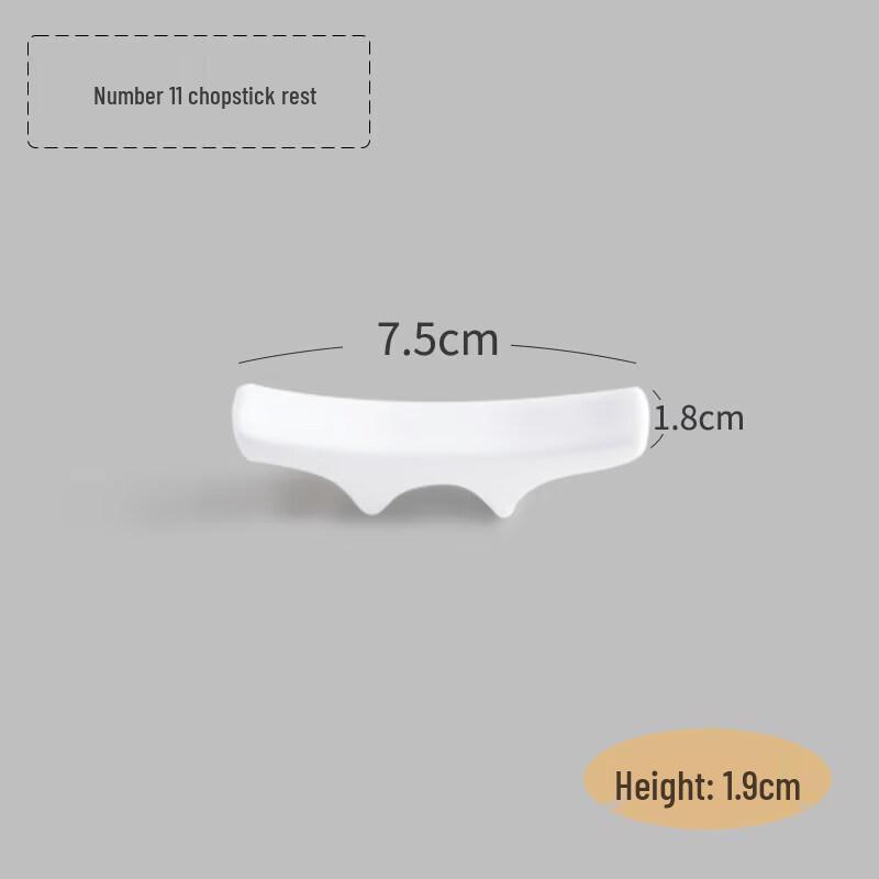 

Pure White Ceramic Chopstick and Spoon Rest