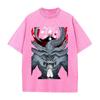 Anime Jujutsu Kaisen Ryomen Sukuna Mahoraga Printed Tee Men Women Washed Cotton T-shirts Retro T Shirt Harajuku Oversized Tshirt