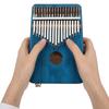 Kalimba mit 17 Tasten, Mahagoni-Korpus, EQ, Daumenklavier, eingebautem Tonabnehmer, Tragetasche und Rentierhorn(blau )