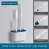 Toilet Wall Hung Toilet Brush Set No Dead Corner Toilet Brush Long Handle Soft Hair Cleaning Brush Household Daily Necessities