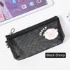 Cartoon Mesh Pencil Bag Transparent Transparent Stationery Bag Stationery Pouch  Student
