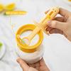 Seasoning Jar Glass Spice Dispenser Quantitative Countertop Kitchen Canister Sugar Bowl Condiment Bottle with Telescopic Spoon