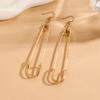 Paperclip Earrings for Women Safety Pin Stud Cartilage Earrings Unique Edgy Trendy Jewelry