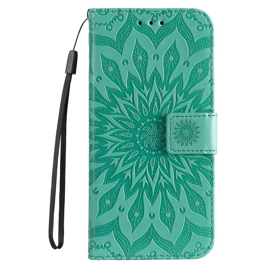 Applicable Motorola Edge 60 Fusion Embossed Mobile Phone Case Sun Flower Flip Leather Case Insert Card Money