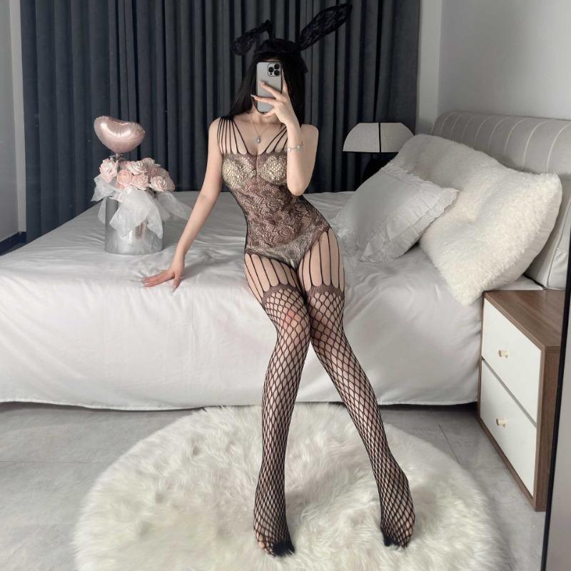 Sexy Underwear Three-point Passion Free Tights Can Be Torn Sexy Perspective Mesh Clothes Pure Desire Temptation Suit Uniform