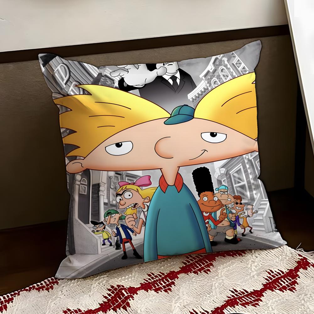 Anime HHey AArnold Cushion Cover Reversible Soft Durable Pillow Cover Home  Car MultiScene Use for Daily Comfort