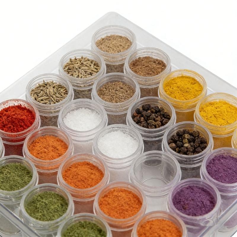 Clear Plastic Jewelry Case 30 Individual Compartments With White Snap Bottles For Quick Viewing And Safe Storage