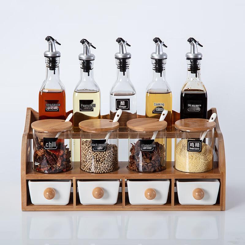 Qianxing Condiment Jar & Oil Bottle Set