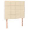 Box Spring Bed with Mattress Cream 100x200 cm Fabric