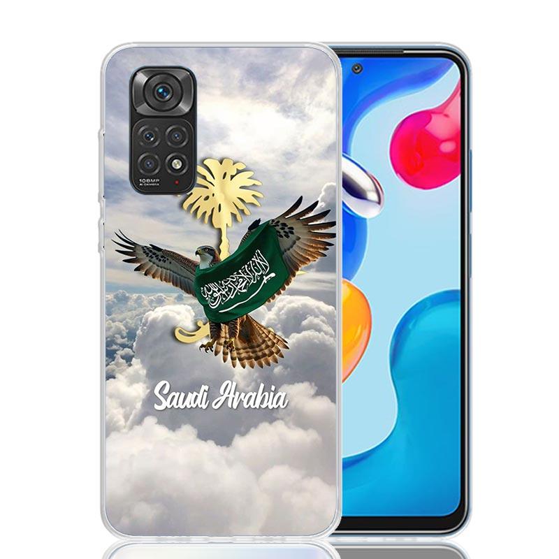 Kingdom Of Saudi Arabia Flag Phone Case For Xiaomi Redmi Note 13 14 15 Pro Plus 12S 12 14S 11S 11E 10 10S 11 11T 5G 4G Cover Coq