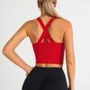 Women's Removable Strap Yoga Top Tight Fit Quick Dry Sports Bra Outdoor Running Cross Back Fitness Underwear
