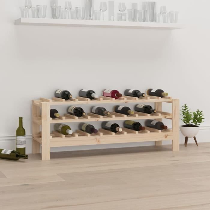 VidaXL Casier à vin 109,5x30x42 cm Bois de pin massif 822551