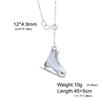 Crystal Ice Skate Shoes Necklace for Women Infinity Love Pendant Rhinestone Zircon Charms Romantic Jewelry Ice Skater Gifts