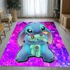 Tappeto Aree Non Scivolo Cartone Animato Lilo Stitch Angelo per Soggiorno, Tappeto Morbido per Camera da Letto, Stanza dei Giochi dei Bambini, Divano, Decorazione Casa Zerbino Regalo
