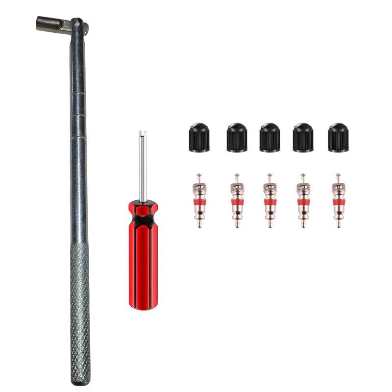 Sada nástrojů pro demontáž ventilových vložek pro elektromobily, jízdní kola a motocykly