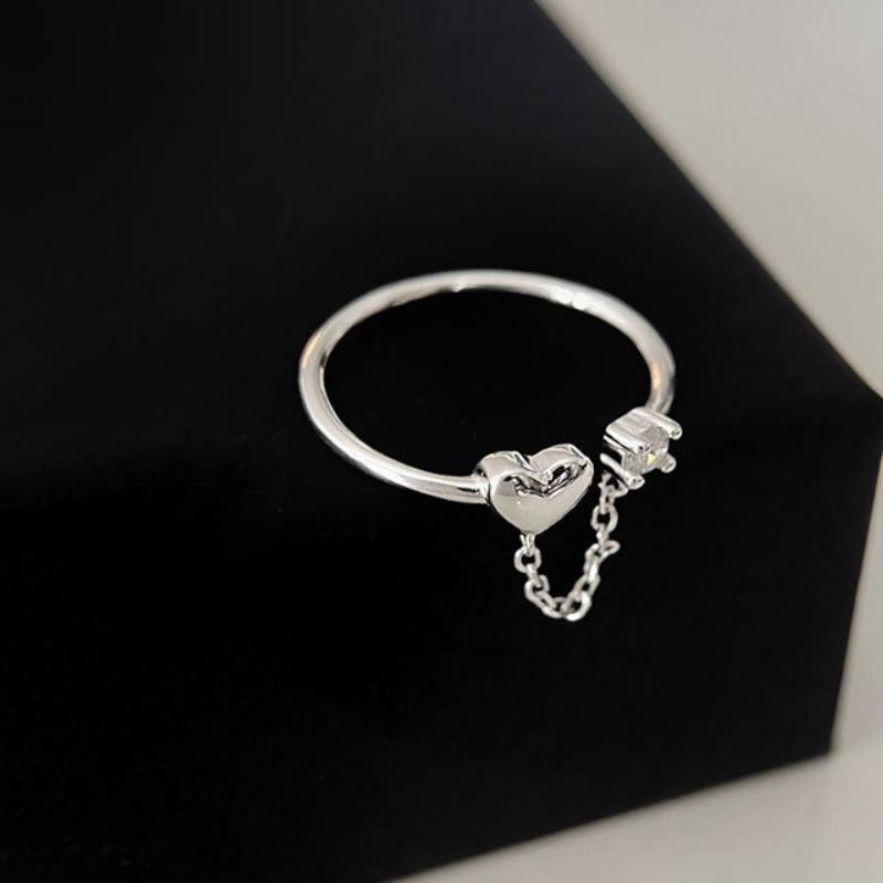 Farbe Liebe Herz Quaste Zirkon Ringe Für Frauen Schlichte Handgefertigte Liebe Herz Goldene Ringe Schmuck